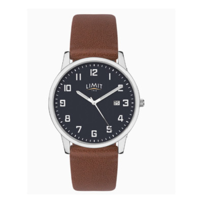 Limit Men's Watch Blue Dial Brown Strap 5743
