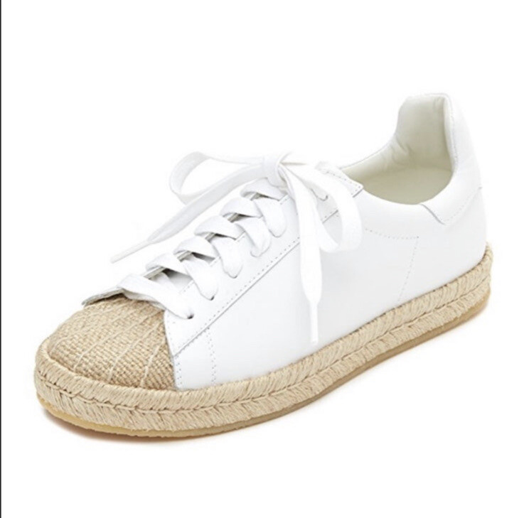 スニーカー ALEXANDER WANG Women Sneakers 30323N056 100 white Alexander Wang Womens Espadrille Low Top Lace Up Sneakers