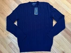 nwt $398.00 Polo Ralph Lauren 100% Cashmere Sweater sz M