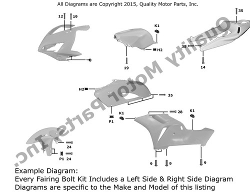 Complete Fairing Bolt Kit body screws for Honda VFR 800 2006 - 2007 Stainless - Picture 3 of 11