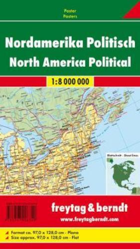 North America Map Flat in a Tube 1:8 000 000 (Map)