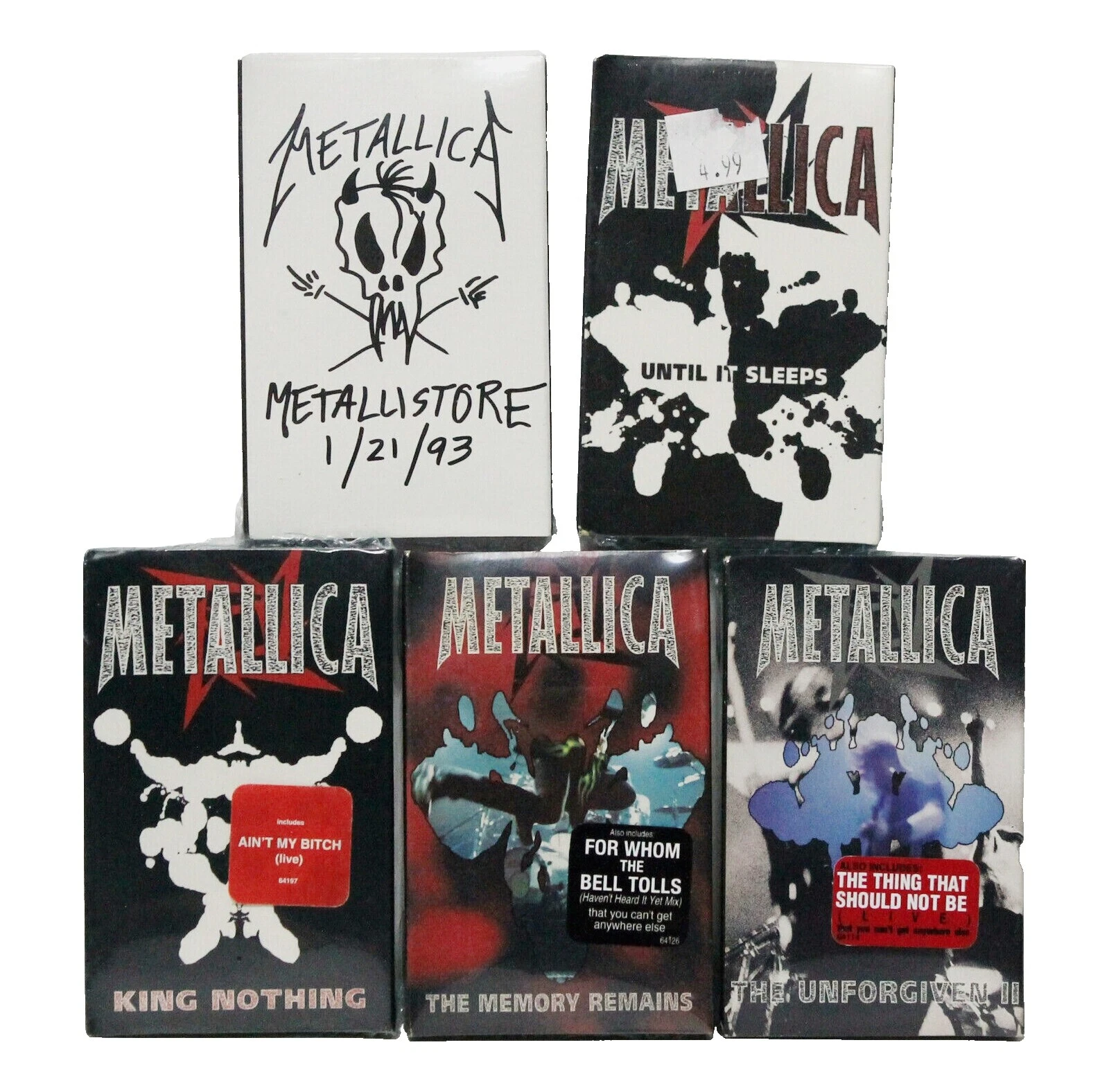 Metallica Single Music Cassettes