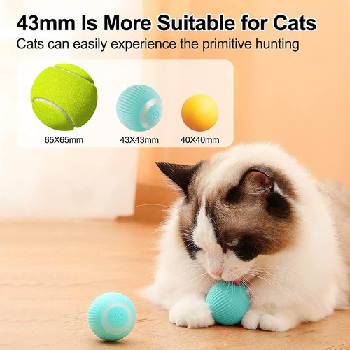 USB Rechargeable Interactive Cat Toy Ball with LED Lights – Perfect for Kittens - Picture 4 of 10