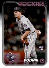 2024 Topps Victor Vodnik RC Colorado Rockies #607 Baseball Card