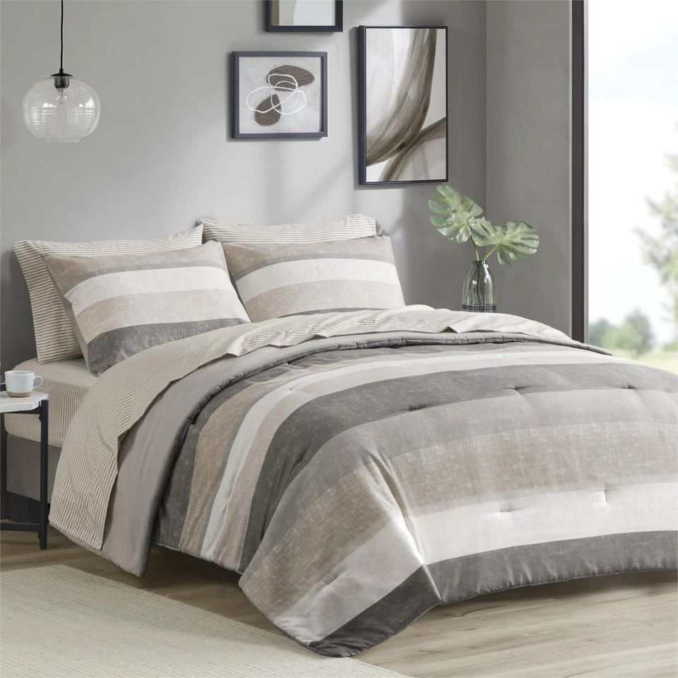 Madison Park Essentials Comforter Set with Bed Sheets Twin King Queen Full Size - Image 2 of 4