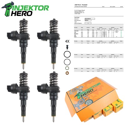 4x 0414720214 038130073AR Bosch Pumpe Düse für VW, Audi, Seat 1.9 TDI