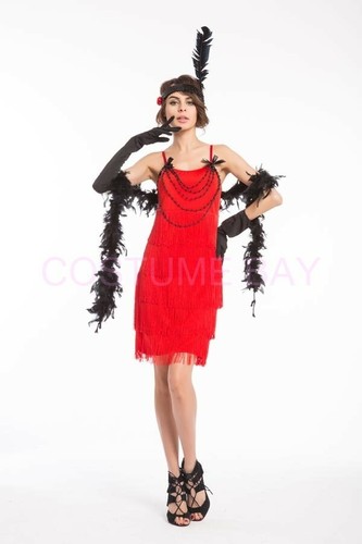 1920s Charleston Gangster Flapper Womens Fancy Dress Headband Holloween Costume - Picture 49 of 57