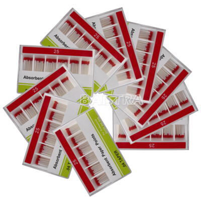Azdent Endodontic Cotton Fiber Absorbent Paper Points - PP0.04/0.06 Taper Assorted Sizes