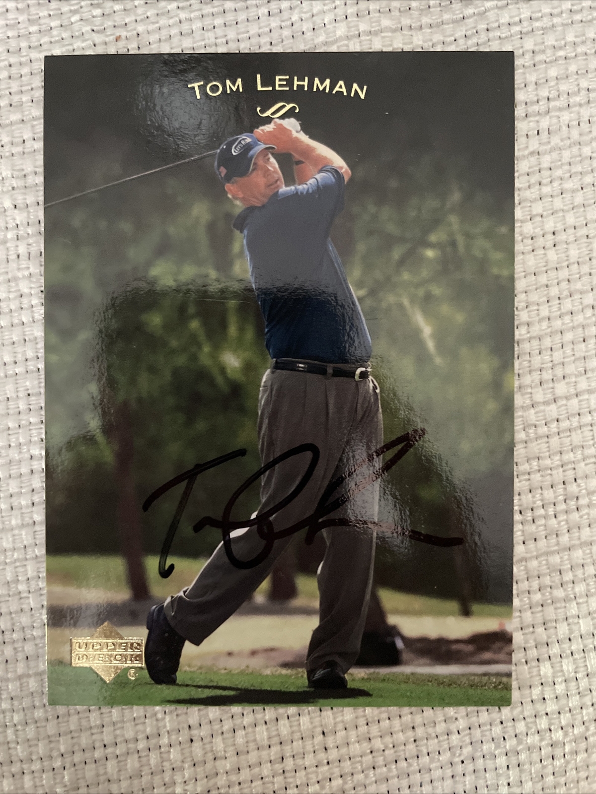  TOM LEHMAN 2003 UPPER DECK AUTOGRAPHED SIGNED AUTO GOLF CARD 25 