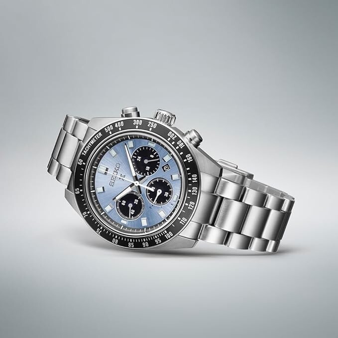 Seiko SBDL109 Prospex SPEEDTIMER Ice Blue Dial Chronograph Solar