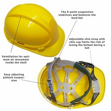 MENS HARD HAT SAFETY LADIES CONSTRUCTION HELMET CAP VENTED WORK PROTECTION NEW
