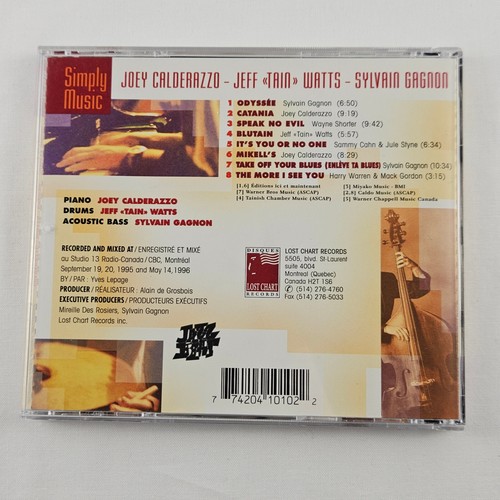Joey Calderazzo, Jeff Tain Watts, Sylvain Gagnon: Simply Music CD NEW CASE (B56) - Picture 3 of 5