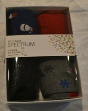 Alfani Spectrum Men's Dress Socks Set 4 Pair's Pack Fit Shoe Size: 7-12 NIB 