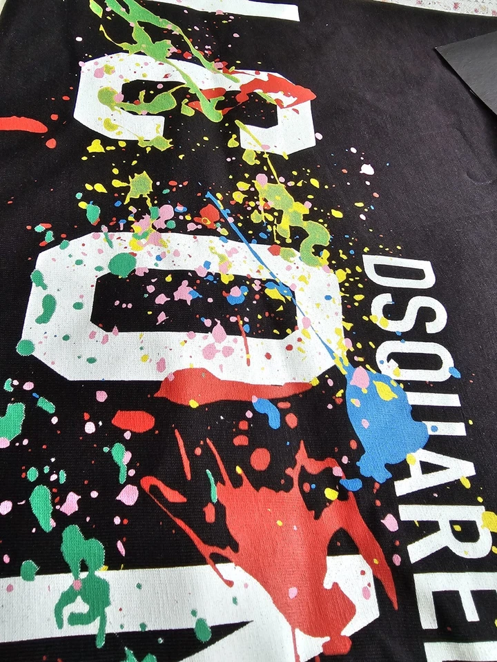 DSQUARED2 ICON SPLASH White/Black T-SHIRT S to XXL UK SIZE FREE FAST DELIVERY DQ - Image 4 of 4