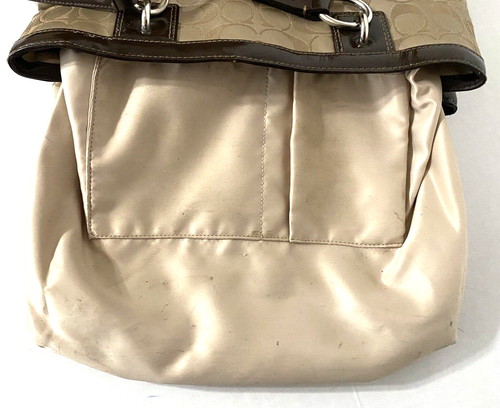 Coach C1261-F19262 Braun Signatur Satin Umhängetasche Beuteltasche Schultertasche (12"x12"x4") - Bild 11 von 11