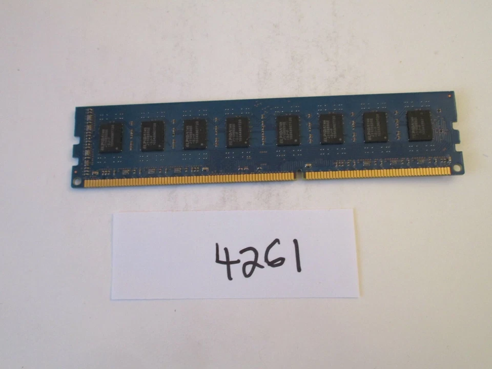 Elpida EBJ21UE8BDF0-DJ-F 2Gb PC3-10600 1333Mhz DDR3 Desktop Memory RAM (4261) - Image 2 of 2