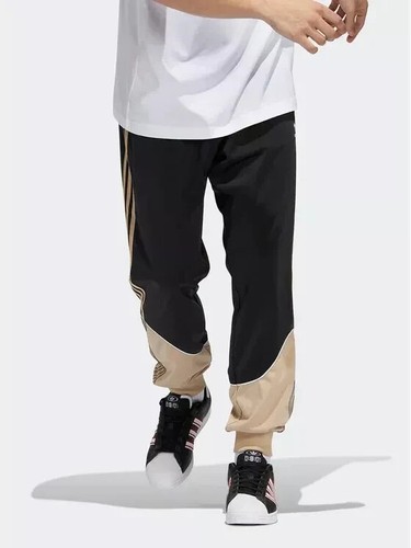 NEW Adidas Originals Men's Tricot Superstar Track Pants L LARGE Black/Beige - Picture 4 of 7