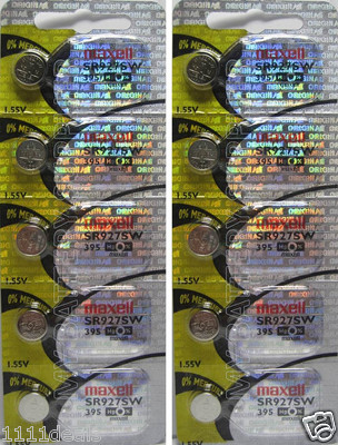 Silver Oxide Battery For Maxell SR927SW Watch Batteries x 10