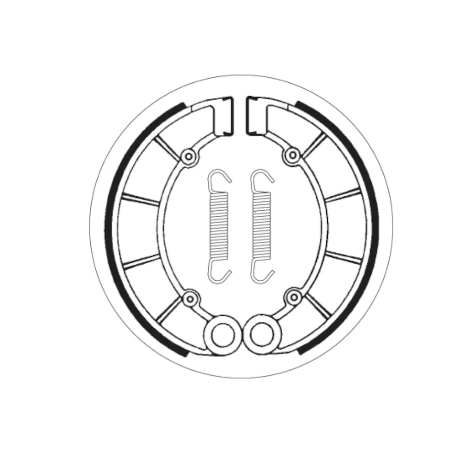 Zapatas de freno traseras SBS para HONDA CB 750 C CUSTOM 1980-1982 Foto 2 de 4