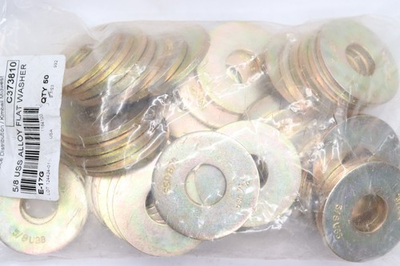 #ad 50 Pk Kimball Midwest Tension Flat Washer USS Alloy Steel Yellow Zinc Plated $91.33