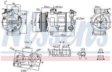 NISSENS 890947 Kompressor, Klimaanlage für FIAT,NISSAN,OPEL,RENAULT,VAUXHALL