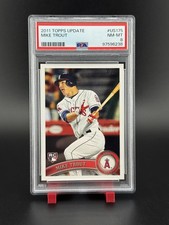 MIKE TROUT 2011 TOPPS UPDATE #US175 ROOKIE RC PSA 8