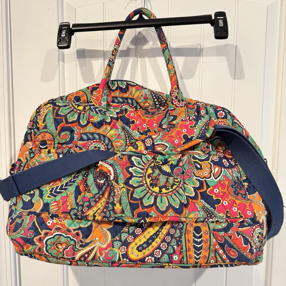 Vera Bradley Grand Traveler Retired Venetian Paisley Colorful Handles - Image 2 of 4