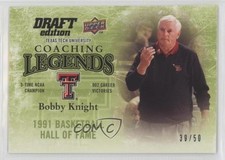 2009-10 Upper Deck Draft Edition Coaching Legends Green 39/50 Bob Knight 14kb