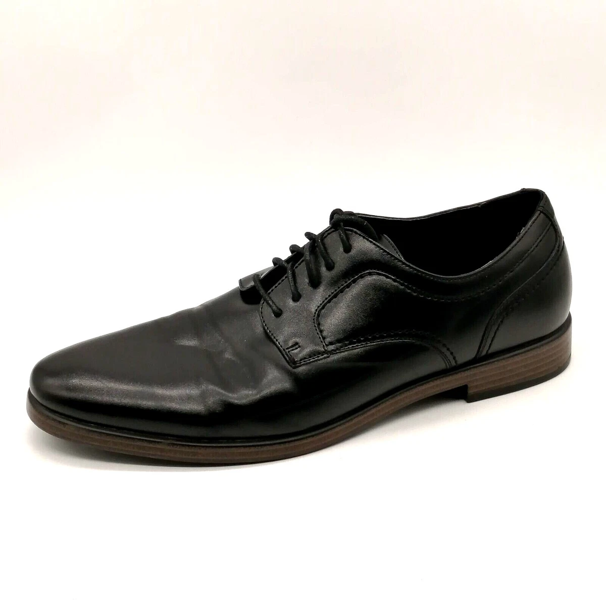 Van Heusen Men\'s SZ 12M Modern Oxford Aurelio Leather Boot Black Van Heusen Shoes for Men for sale | eBay main image 4