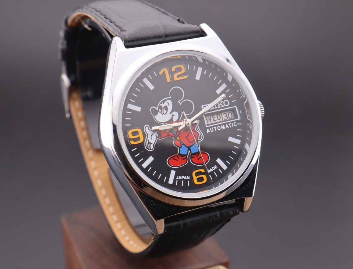Vintage Seiko Mickey Mouse Automatic Men's Wrist Watch, Day /Date