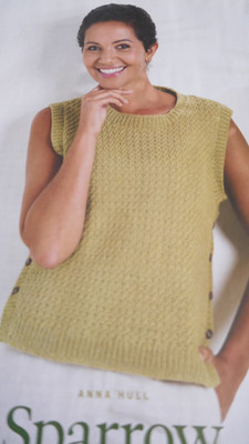 Strickmuster Damen strukturiertes seitlich geknöpftes Top in UK - Größen 30-60 Zoll