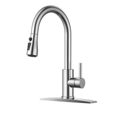 ANZA Single-Handle Pull-Down Sprayer Kitchen Faucet Brushed Nickel HD003C