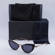 New Valentino VIII VLS-102A Black/Rose Gold/Grey 50-18-142 Sunglasses