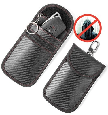 Vammcht Upgraded Faraday Bag for Key Fob (2 Pack), Premium Black 