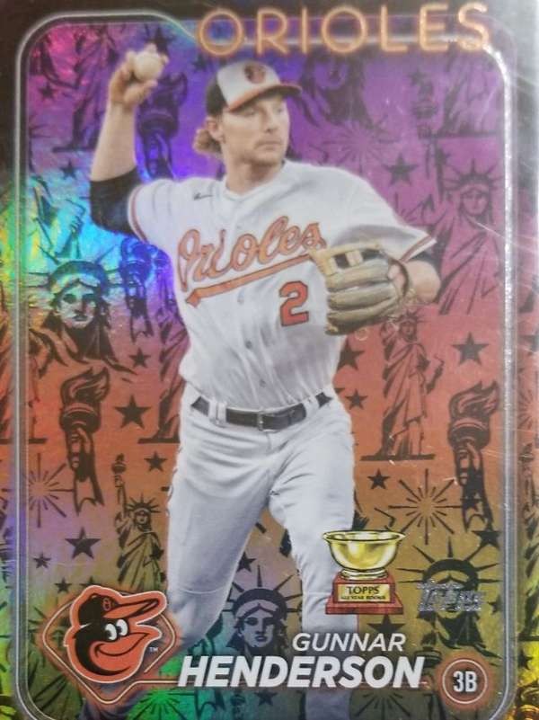 2024 Topps #450 Gunnar Henderson Holiday Statue of Liberty