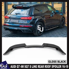 FOR AUDI Q7 4M SQ7 S LINE REAR ROOF BOOT WING SPOILER LIP GLOSS BLACK 2016-2019