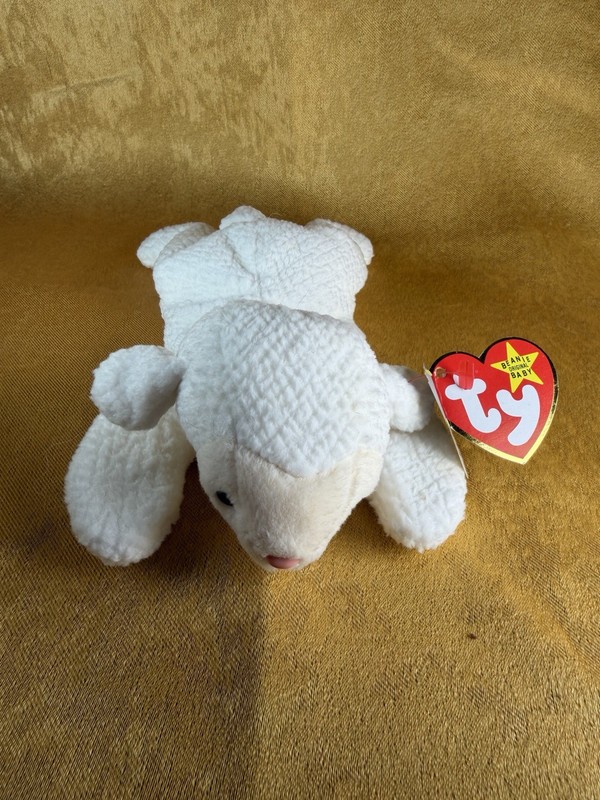 *RETIRED*Ty Beanie Baby FLEECIE Lamb 🐑 Bean Plush Original (2000) NEW W/ Tag