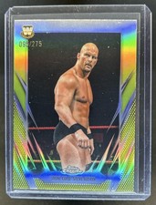 2026 Topps Chrome WWE Stone Cold Steve Austin Yellow Refractor #/275