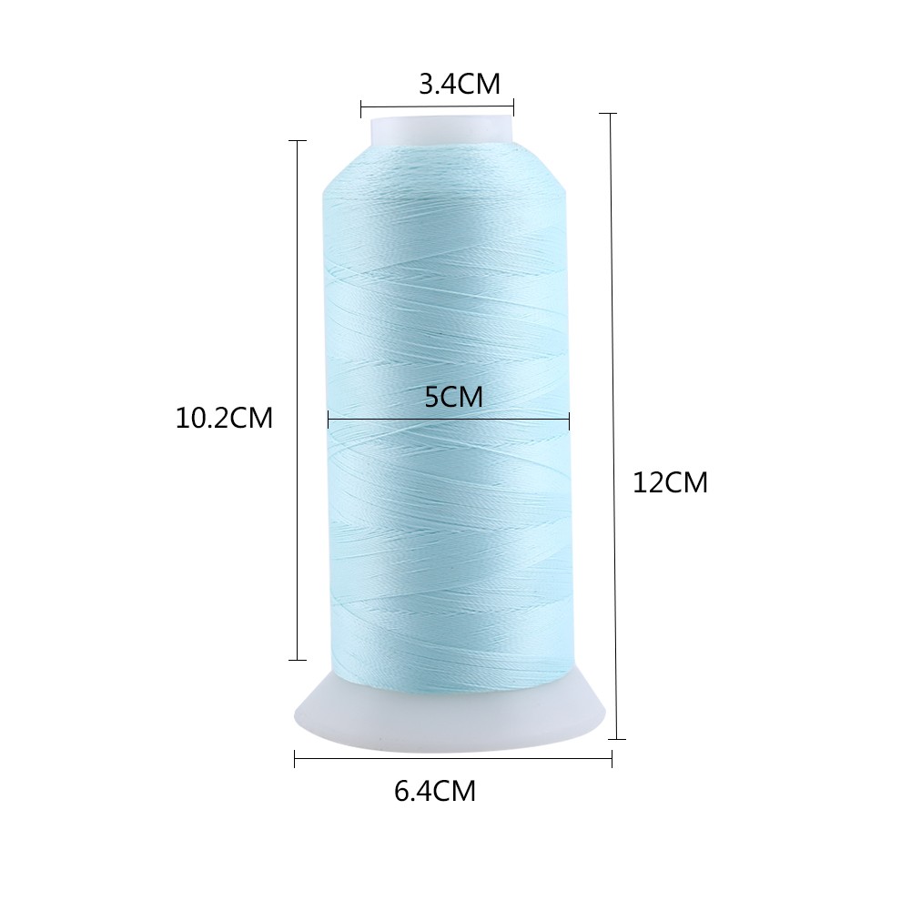 3000 Yards Spool Glow In The Dark Machine Hand Embroidery Sewing Thread(Blue)