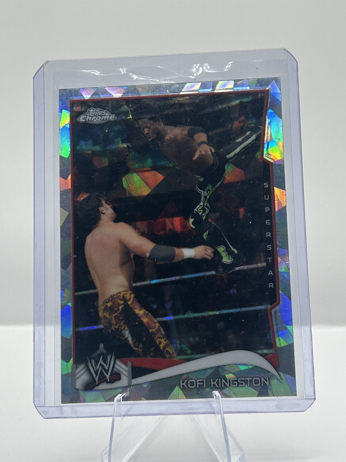 2014 Topps Chrome WWE Kofi Kingston #29 Atomic Refractor