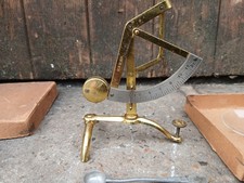 antique small brass german postage scales boxed