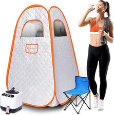 MQUPIN Portable Steam Sauna for Home,Pop-Up Home Sauna Pod Box with 1000W 3L Ste