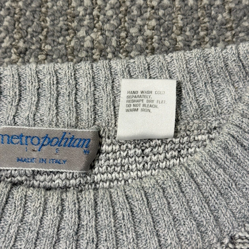 Suéter Tejido Geométrico Italia Metropolitana De Colección Para Hombre XL Gris/Blanco Foto 4 de 4