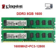 Kingston 16GB Kit 2x8GB 1600MHz DDR3 1.5V 240-Pin Desktop DIMM PC3-12800 Teste