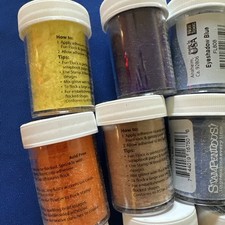Lot Of Embossing Powder, Fun Flock & Ultrafine Glitter 20 Assorted Containers