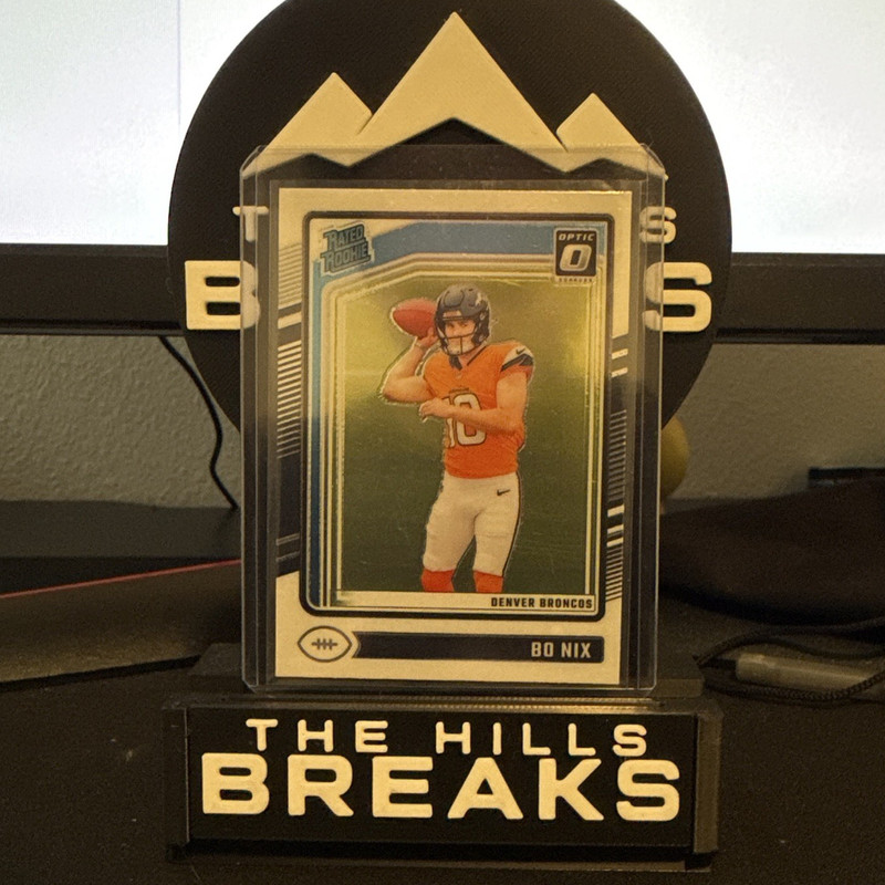 Bo Nix Donruss Optic Rated Rookie Optic Denver Broncos Football Card