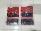 Lot 2 Hot Wheels RLC 1990 Chevy 454 SS Red Line Club Pickup Trucks Black & Red