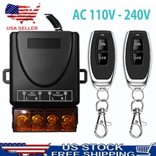 AC Wireless Remote 110V-240V 30A RF Relay Control Remote Switch 433Mhz Receiver