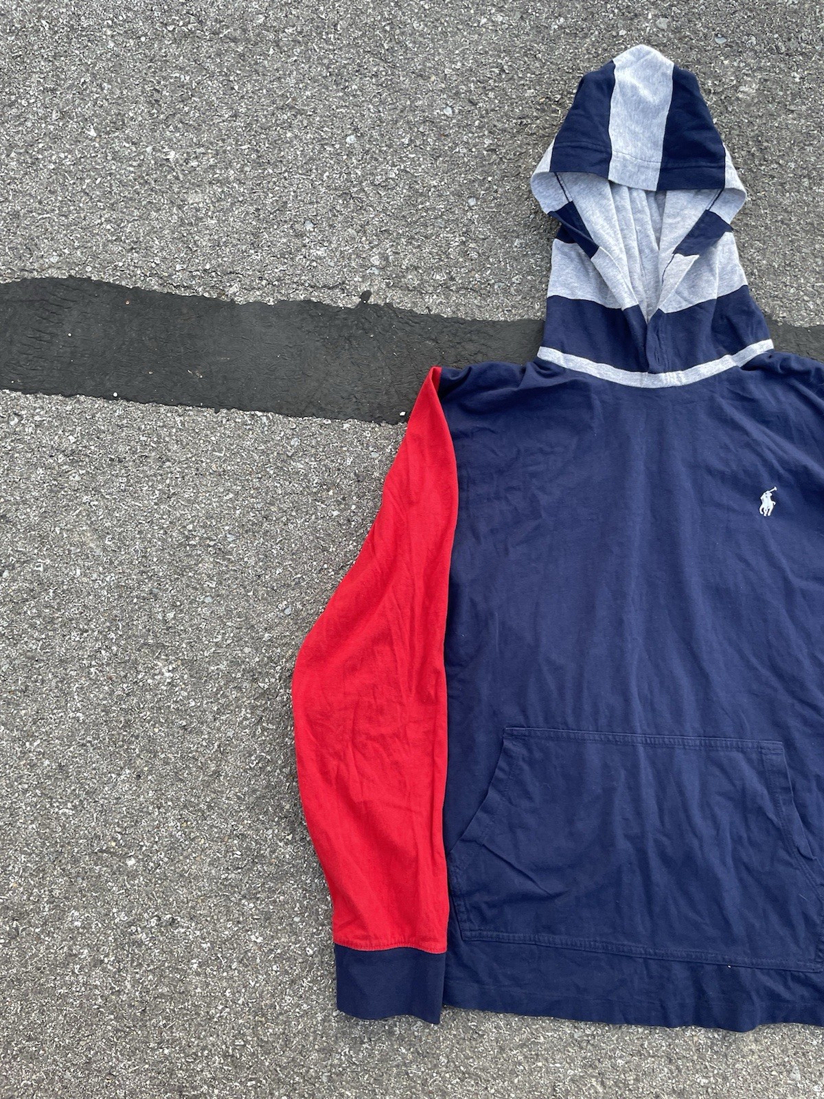 Polo Ralph Lauren felpa con cappuccio uomo grande grande pony leggera 1967