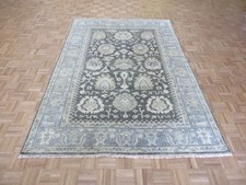 6'2 x 9'1 Hand Knotted Brown Sultanabad Oushak Oriental Rug G3622